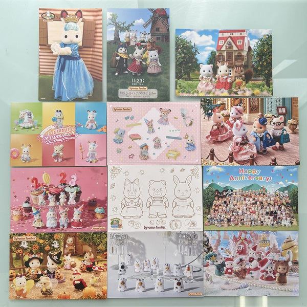 POSTCARD SET F Epoch Japan Sylvanian Families