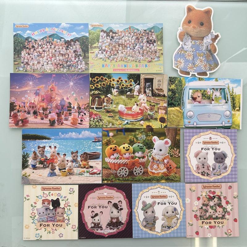 POSTCARD AND CARDSTOCK MEMO PADS SET B Epoch Japan Sylvanian Families