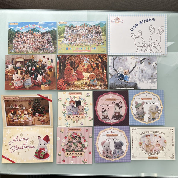 POSTCARD CARDSTOCK MEMO PADS CHRISTMAS CARD SET Epoch Japan Sylvanian Families