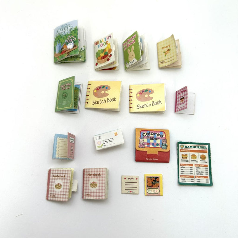 [Used] PAPER ITEMS SET Epoch Japan Sylvanian Families