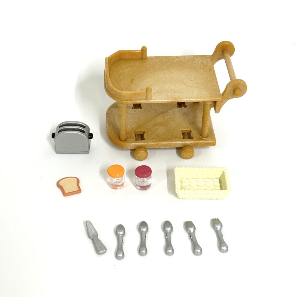 [used] Cart and Accessories from Kitchen Appliance Set Sylvanian Families Calico Critters