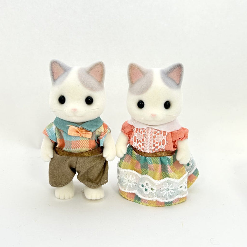 [Used] LATTE CAT FATHER MOTHER Epoch Japan Sylvanian Families