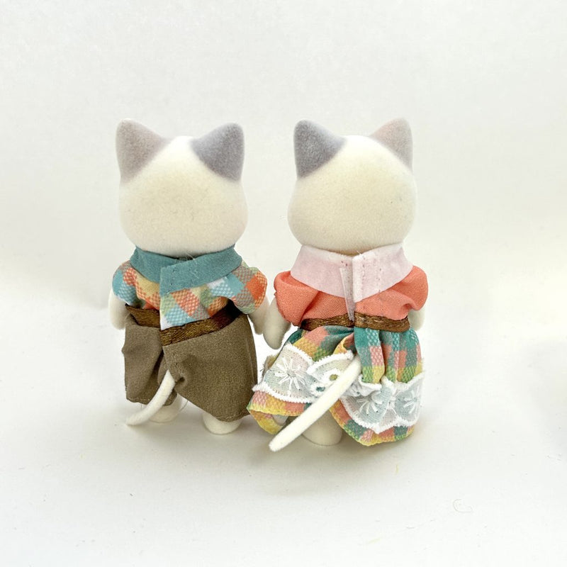 [Used] LATTE CAT FATHER MOTHER Epoch Japan Sylvanian Families