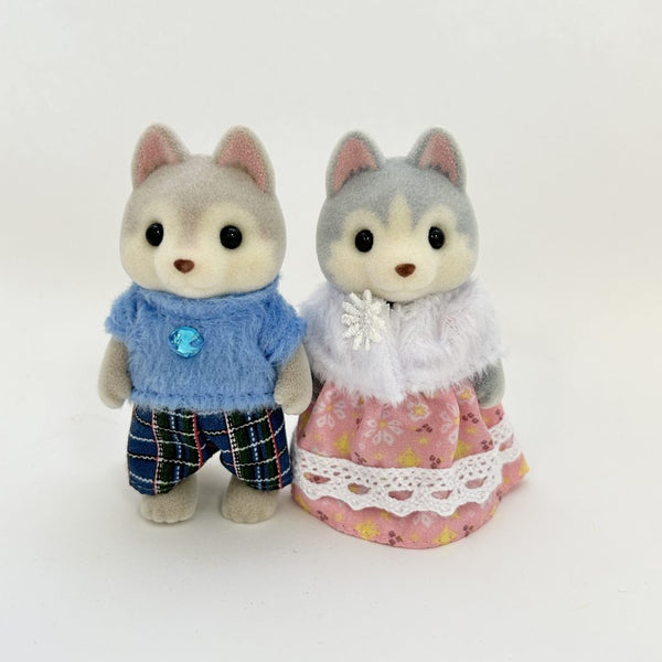 [Used] HUSKY DOG FATHER MOTHER Epoch Japan Sylvanian Families