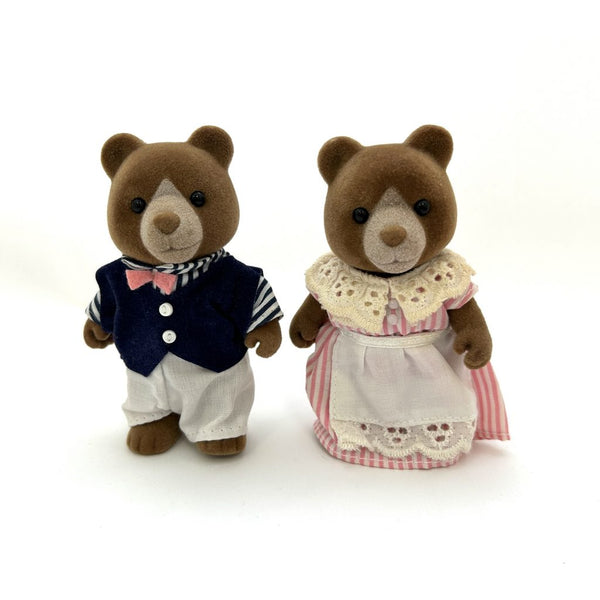 [Used] TEARDROP BEAR FATHER MOTHER Epoch Japan Sylvanian Families