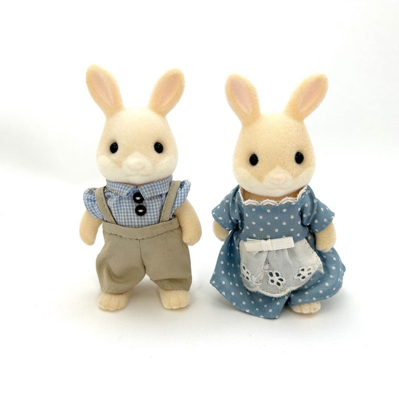 [Used] PINK COTTONTAIL RABBIT FATHER MOTHER Epoch Sylvanian Families