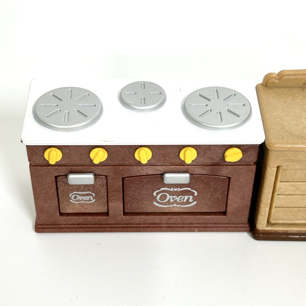 [used] Brown Oven Sink Set Sylvanian Families Calico Critters
