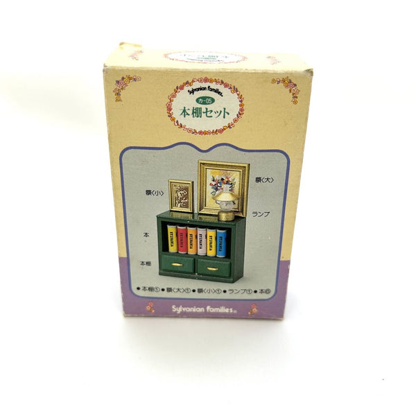 [Used] GREEN BOOKSHELF SET KA-05 Japan Sylvanian Families