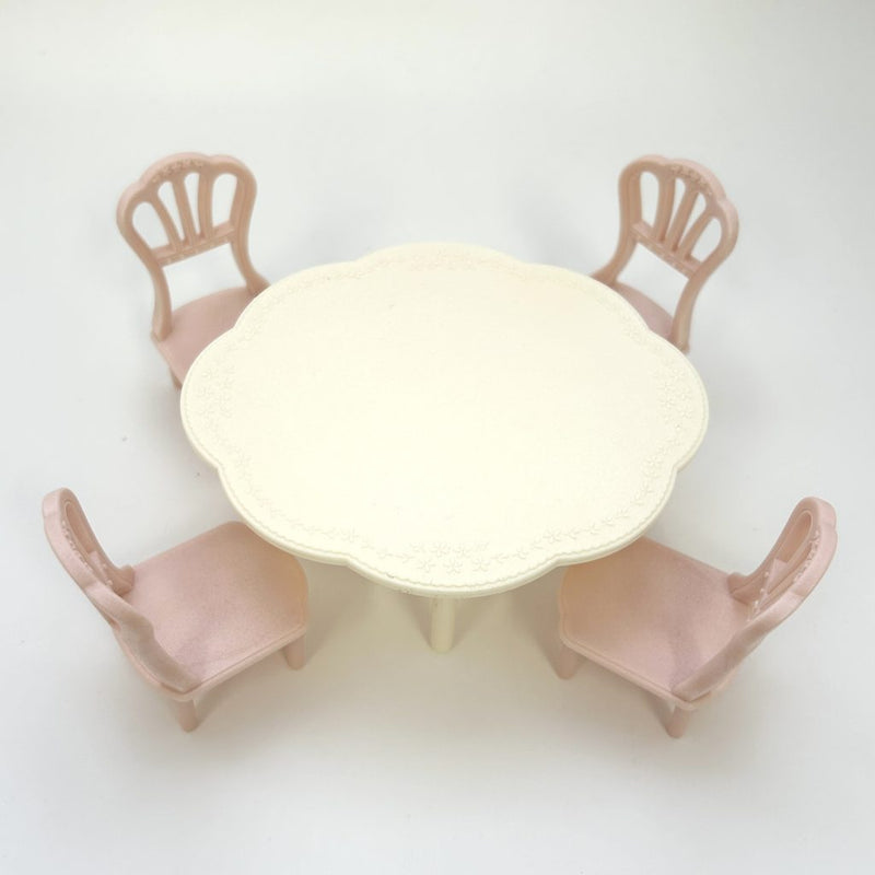 [Used] SWEETS PARTY TABLE AND CHAIRS SET Epoch Japan Sylvanian Families