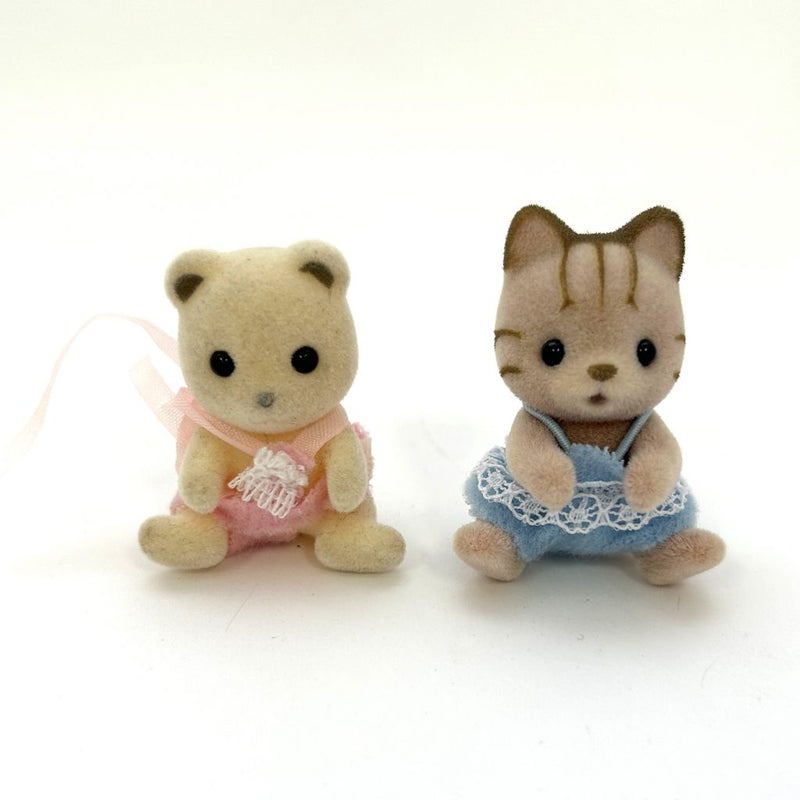 [Used] BABIES SET BEAR AND WALNUT SQUIRREL Epoch Japan Sylvanian Families