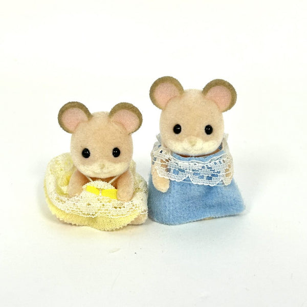 [Used] PINK FIELD MOUSE TWINS Epoch Japan Sylvanian Families