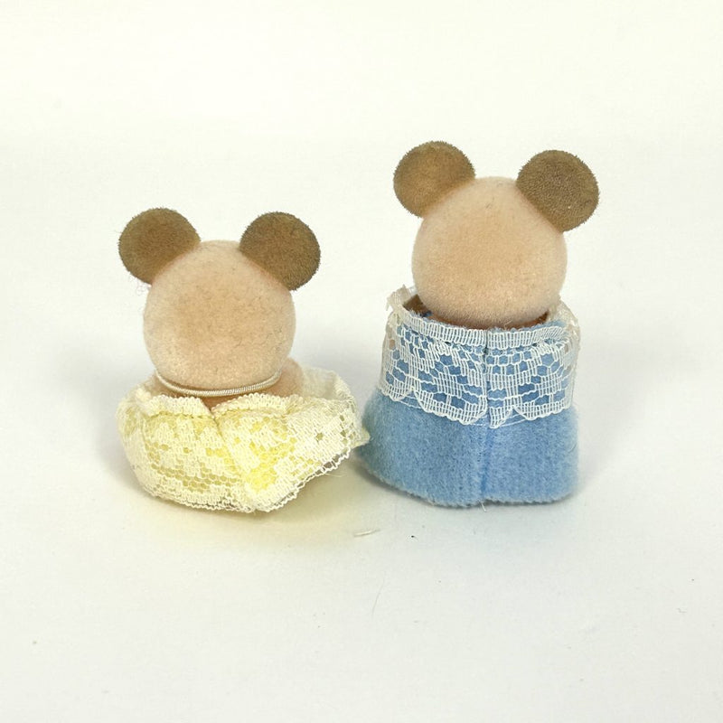 [Used] PINK FIELD MOUSE TWINS Epoch Japan Sylvanian Families