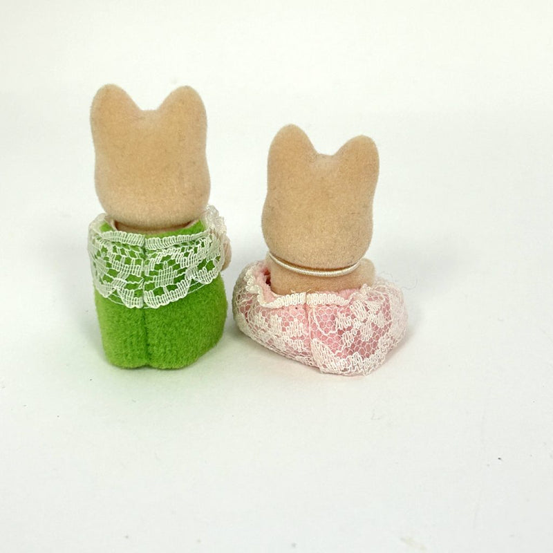 [Used] PINK MARRON DOG TWINS Epoch Japan Sylvanian Families