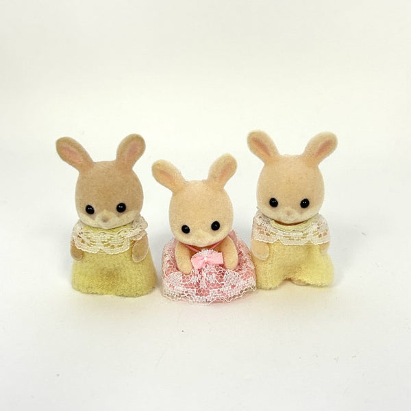 [Used] PINK COTTONTAIL RABBIT TRIPLETS Epoch Japan Sylvanian Families