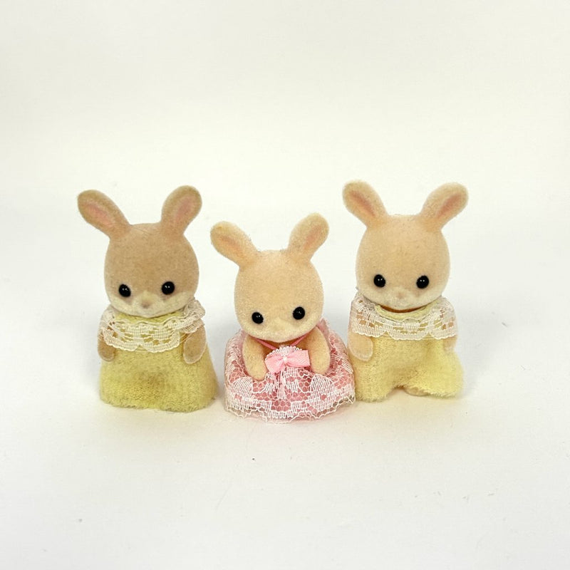 [Used] PINK COTTONTAIL RABBIT TRIPLETS Epoch Japan Sylvanian Families