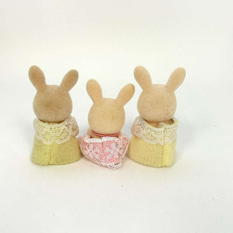 [Used] PINK COTTONTAIL RABBIT TRIPLETS Epoch Japan Sylvanian Families