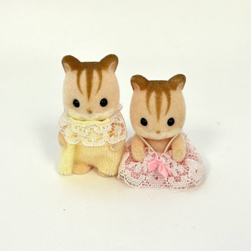 [Used] PINK WALNUT SQUIRREL TWINS Epoch Japan Sylvanian Families