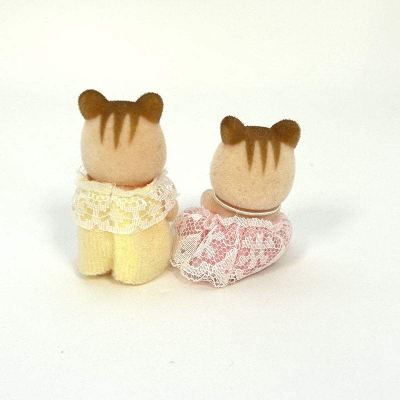 [Used] PINK WALNUT SQUIRREL TWINS Epoch Japan Sylvanian Families