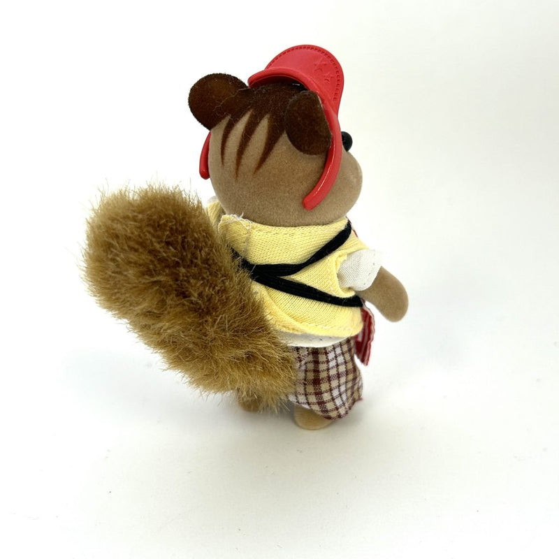 [Used] SQUIRREL FATHER IN HOT DOG SHOP UNIFORM Epoch Sylvanian Families