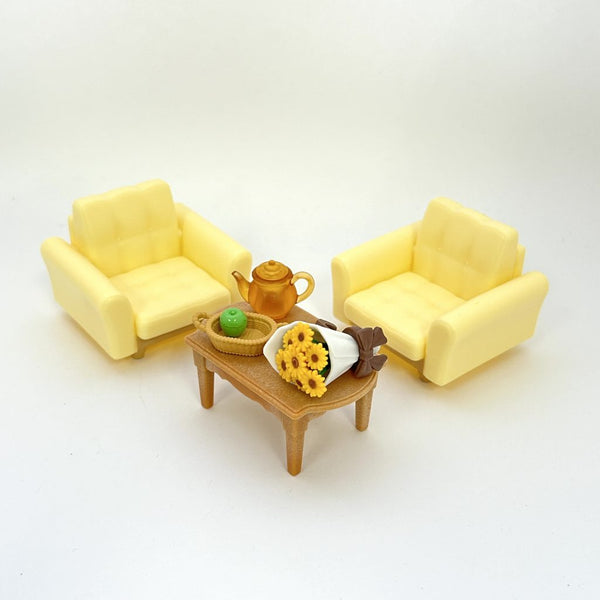 [Used] SOFA TABLE BOUQUET SET Epoch Japan Sylvanian Families