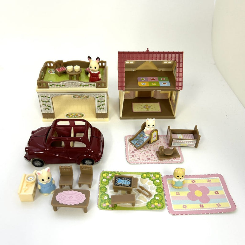 [Used] KABAYA Miniature STARTER SET WITH CARPORT 2020 Epoch Japan Sylvanian Families