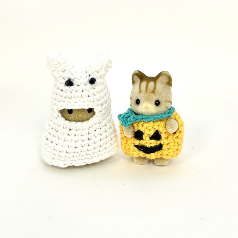 HANDMADE HALLOWEEN COSTUME SET PUMPKIN GHOST Epoch Japan Sylvanian Families