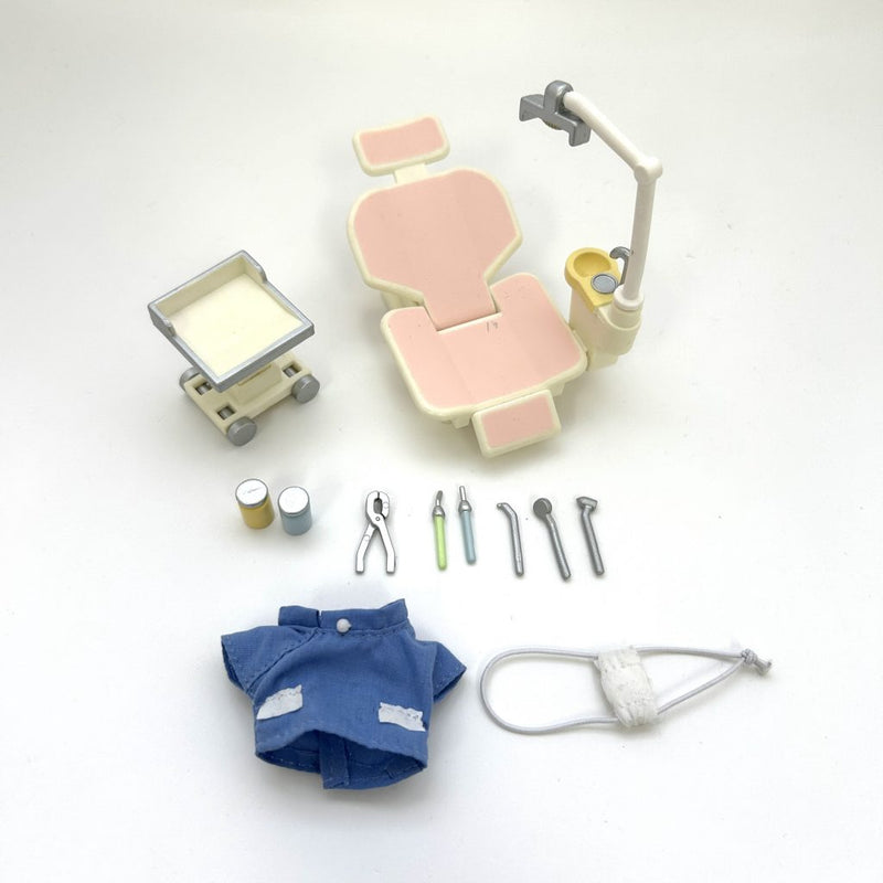 [Used] DENTIST SET Calico Clitteres Epoch Japan Sylvanian Families