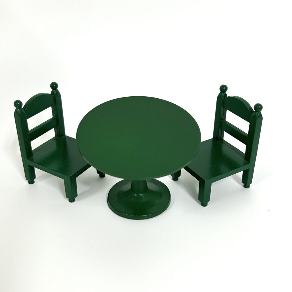 [used] Vintage Green Round Table Sylvanian Families Calico Critters