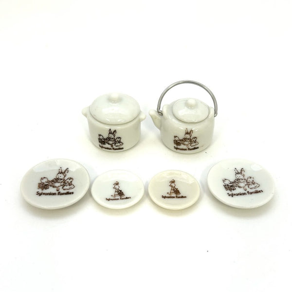 [Used] Retired CERAMIC KITCHENWARE SET KA-17 Japan Sylvanian Families