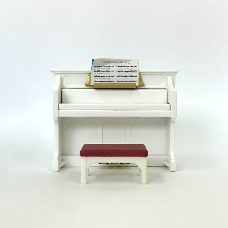 [Used] WHITE UPRIGHT PIANO Epoch Sylvanian Families