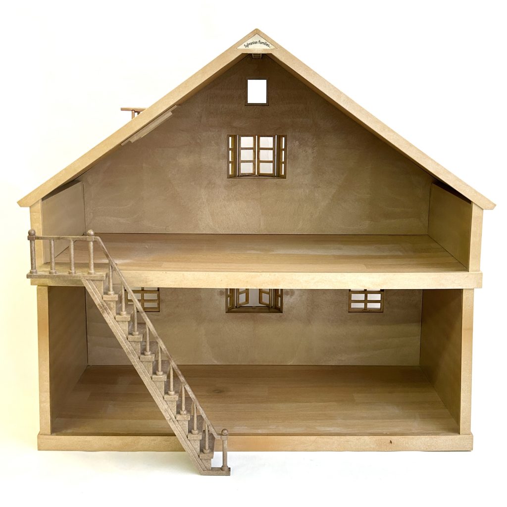 used] Vintage Large House with a Red Roof Sylvanian Families Calico C