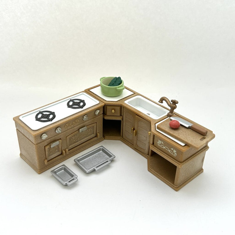 [Used] KITCHEN SET KA-411 Epoch Japan Retired Rare Sylvanian Families