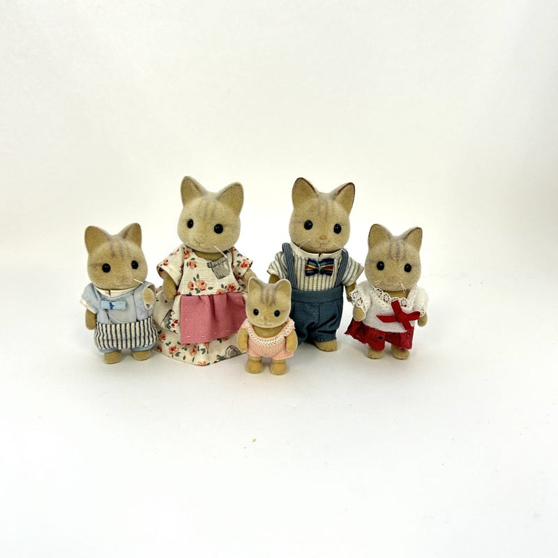 [Used] Vintage IVORY CAT FAMILY URBAN LIFE Japan  Sylvanian Families