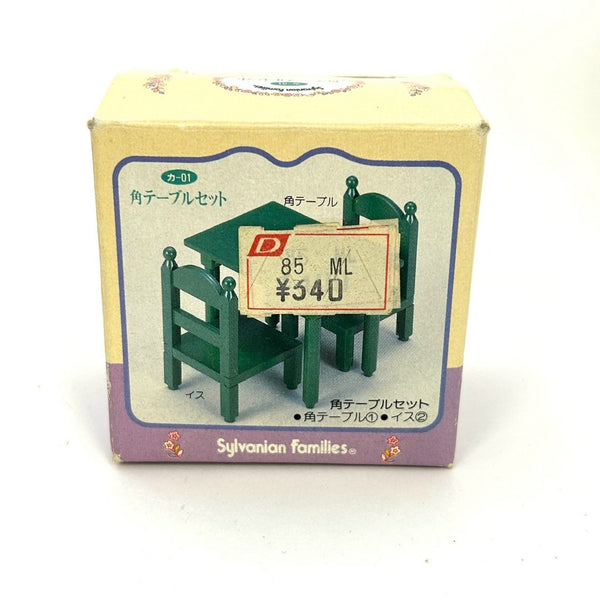 [Used] GREEN TABLE & CHAIR SET KA-01 Japan Sylvanian Families