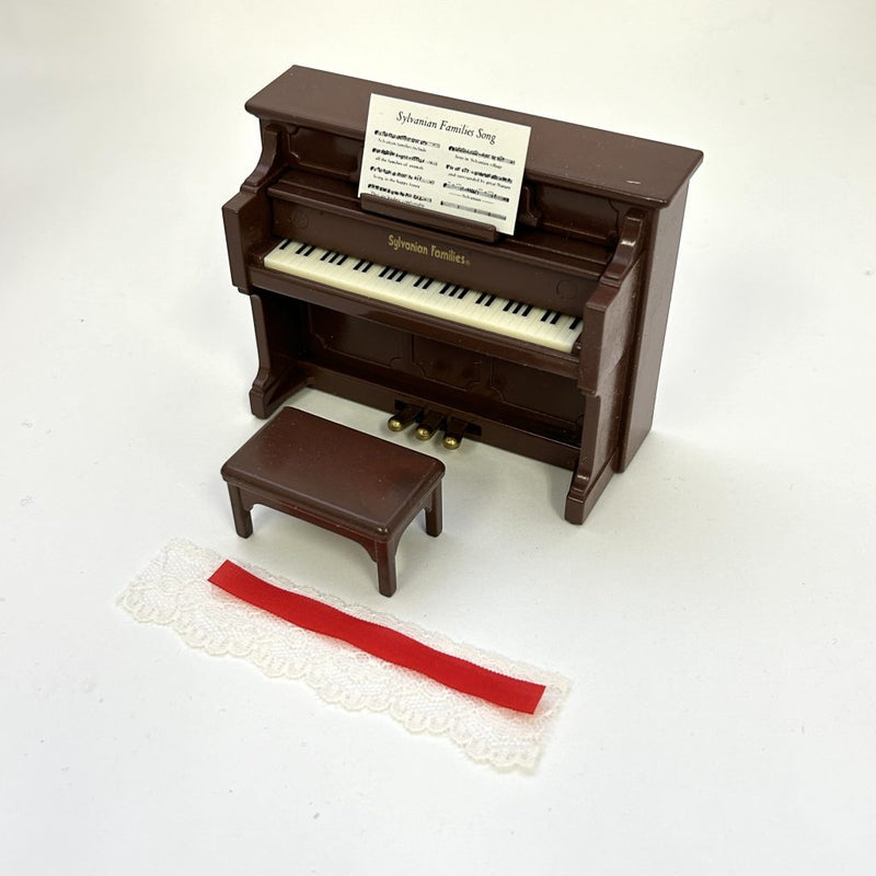 [Used] BROWN UPRIGHT PIANO SET KA-72 Epoch Japan Sylvanian Families