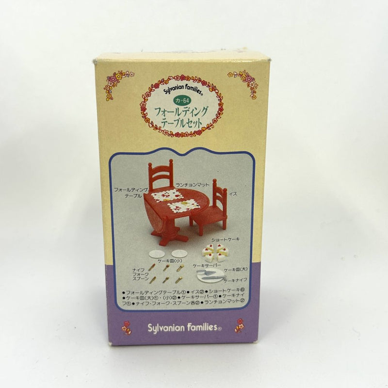 [Used] RED FOLDING TABLE SET KA-64 Japan Sylvanian Families