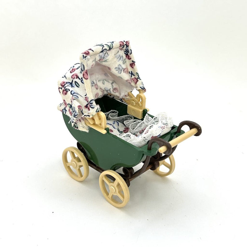 [Used] GREEN STROLLER KA-15 Epoch Japan Sylvanian Families