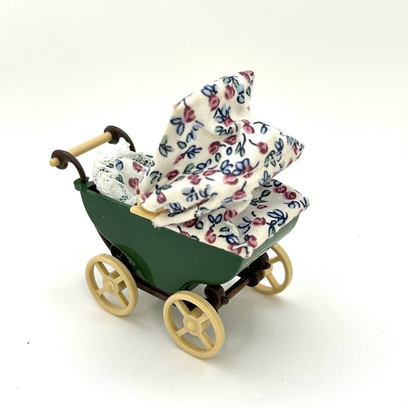 [Used] GREEN STROLLER KA-15 Epoch Japan Sylvanian Families