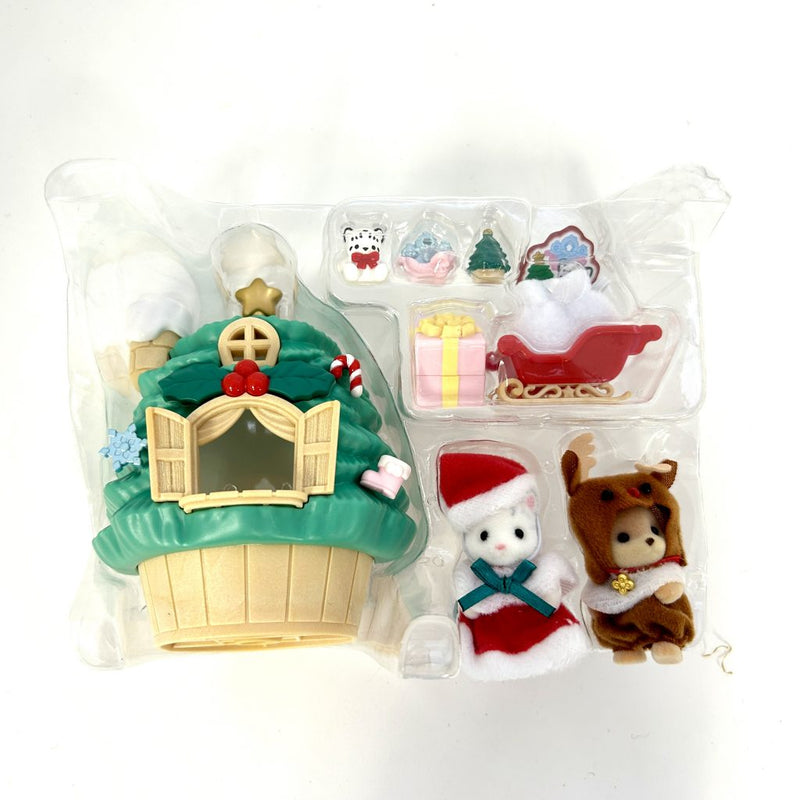 [Used] BABY SANTA'S CHRISTMAS TREE HOUSE SE-214 Epoch Japan Sylvanian Families