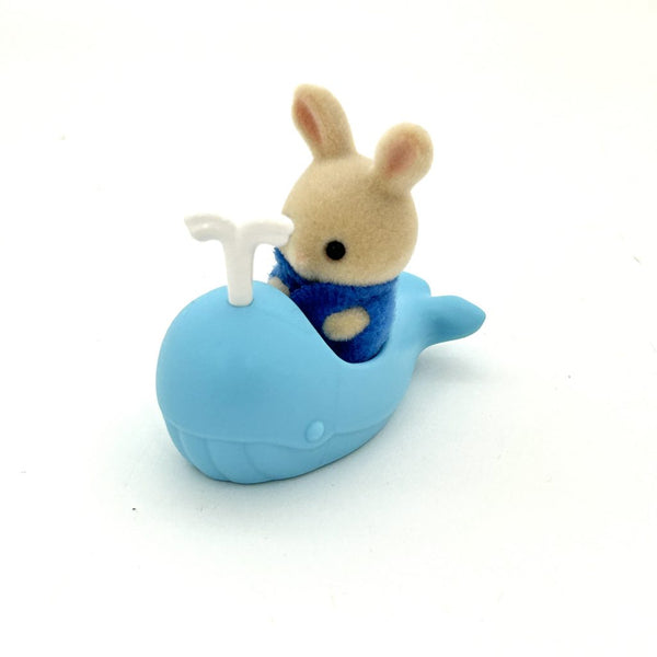 [Used] BABY SEA FRIENDS SERIES BABY MILK RABBIT WITH WHALE BOAT Sylvanian Families