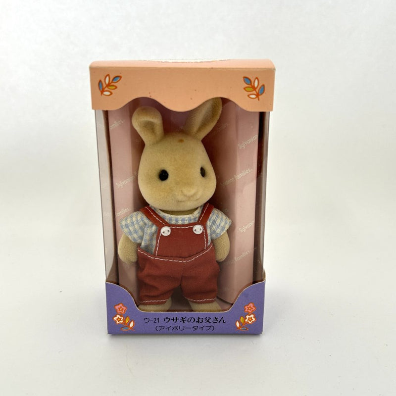 [Used] IVORY RABBIT FATHER U-21 1st Ed. Epoch Japan Sylvanian Families