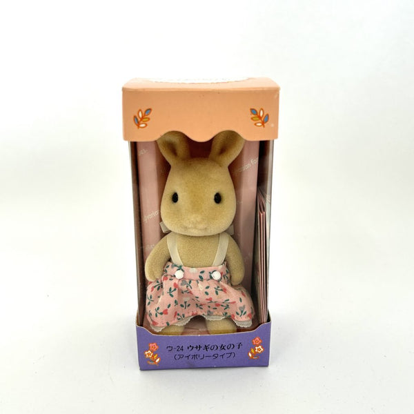 [Used] IVORY RABBIT GIRL U-24 1st Ed. Epoch Japan Sylvanian Families