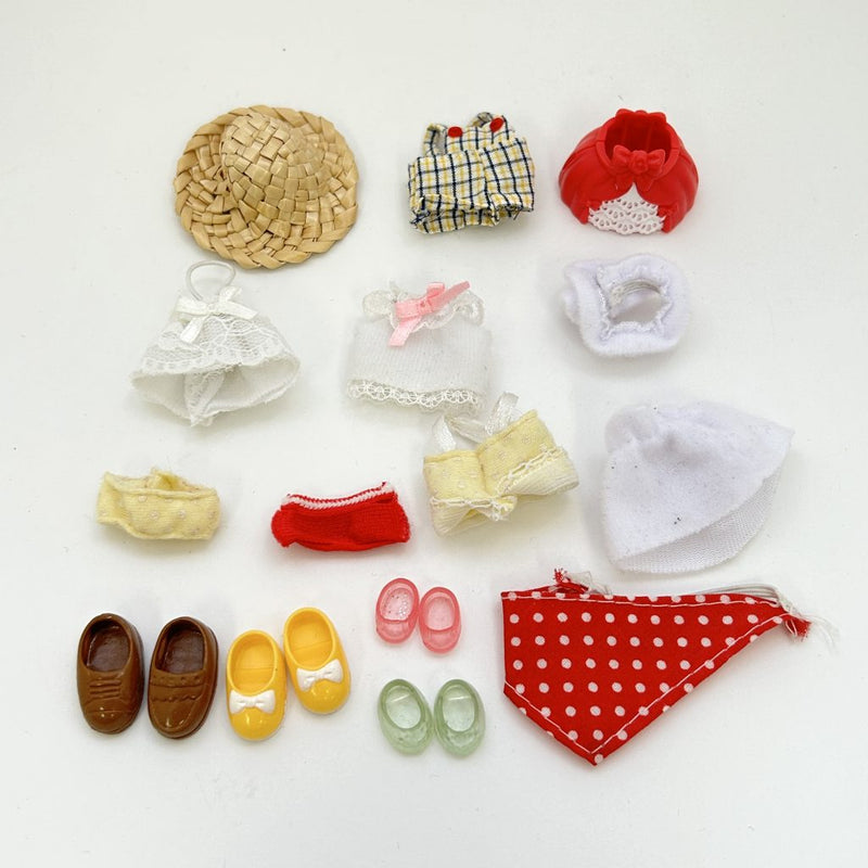 [Used] HAT CLOTHES SHOES SET Epoch Japan Sylvanian Families