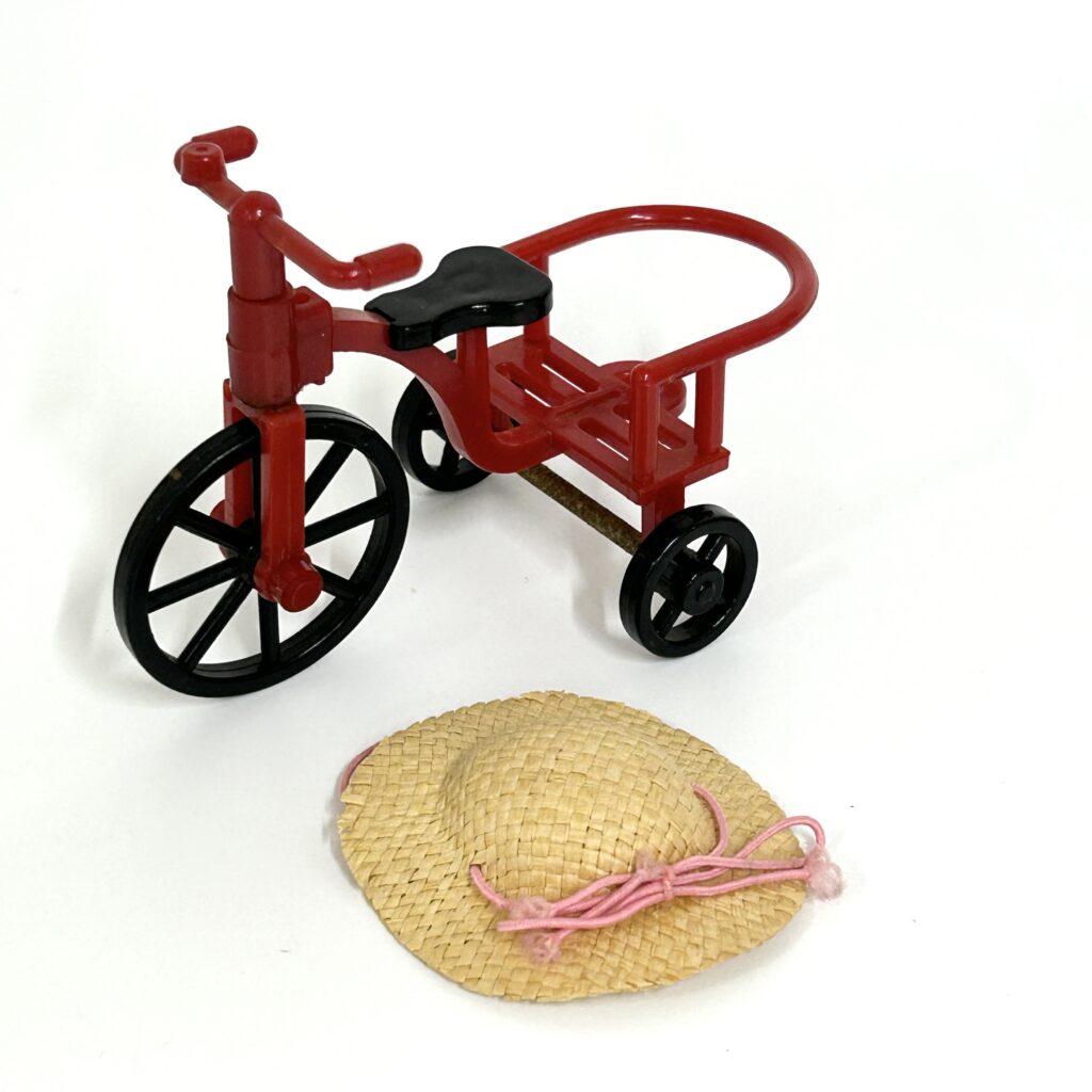 [used] Vintage Three Wheel Bike Set 1989 KA-55 Sylvanian Families Calico Critters