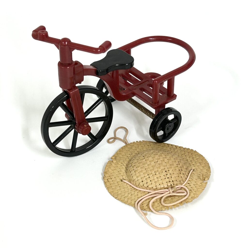 [used] Vintage Three Wheel Bike Set 1989 KA-55 Sylvanian Families Calico Critters