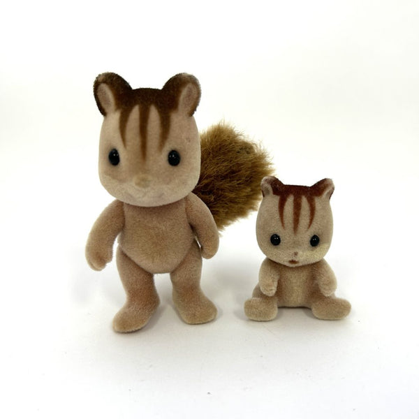 [Used] WALNUT SQUIRREL BOY AND BABY Epoch Sylvanian Families