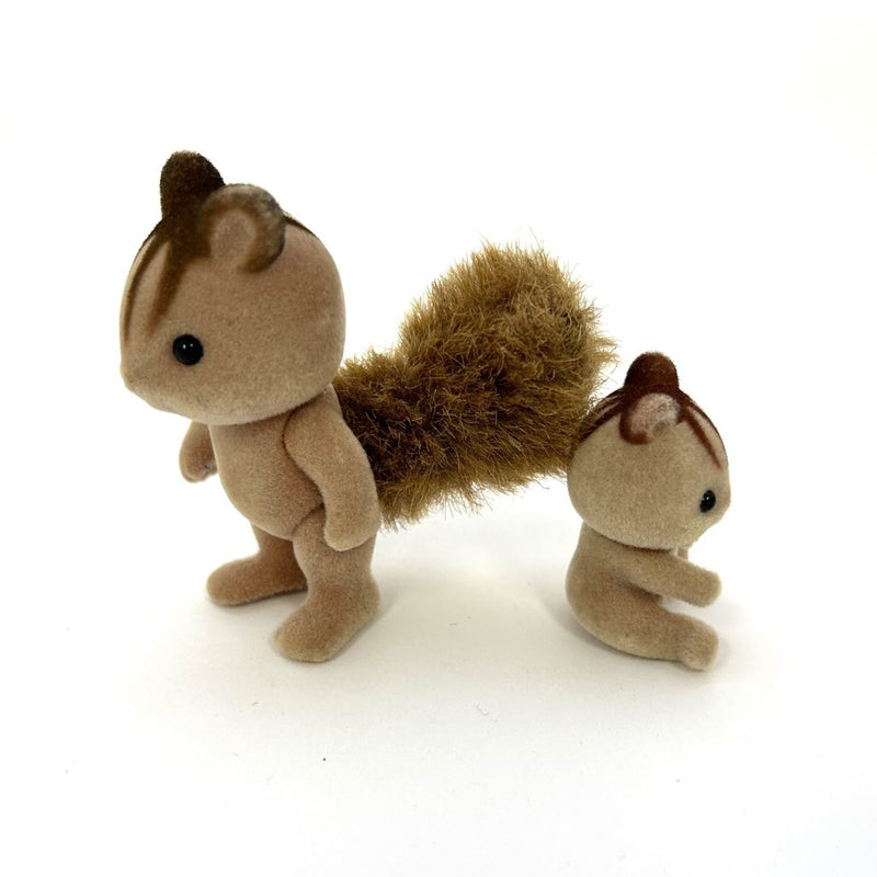 [Used] WALNUT SQUIRREL BOY AND BABY Epoch Sylvanian Families