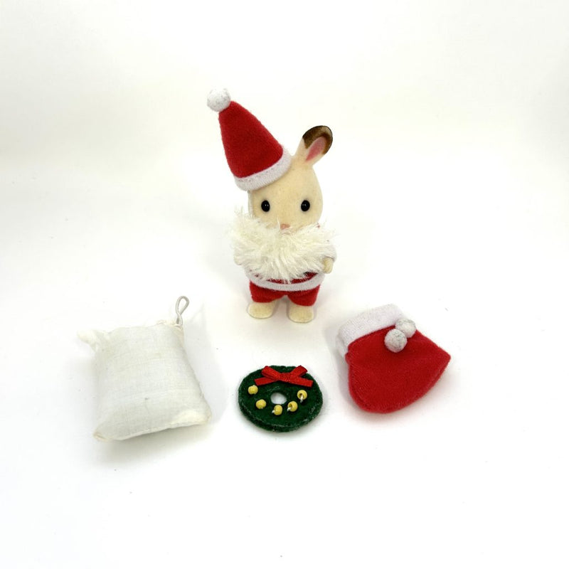 [Used] CHOCOLATE RABBIT SANTA CLAUSE SET CHRISTMAS Epoch Sylvanian Families