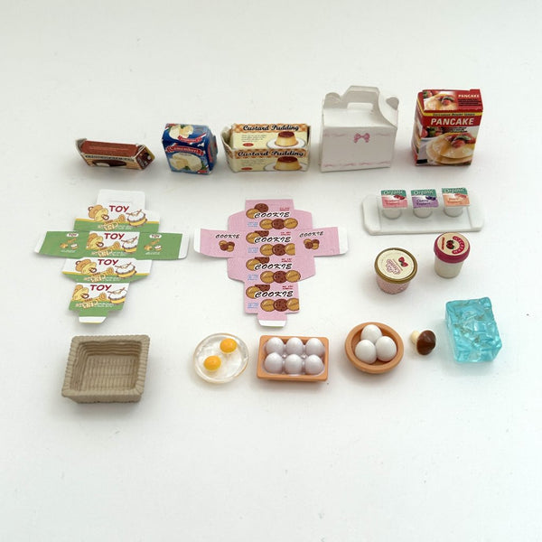 [Used] SMALL PARTS SET EGG PUDDING ICE CREAM Epoch Sylvanian Families