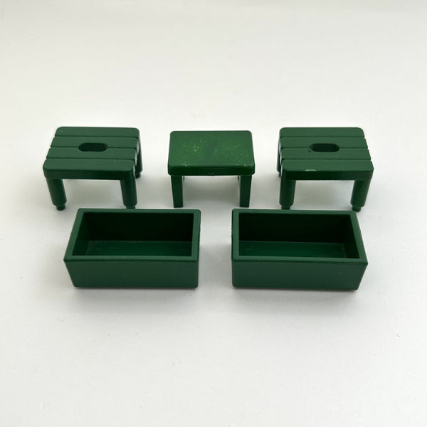 [Used] GREEN CHAIR CONTAINER SET Epoch Sylvanian Families